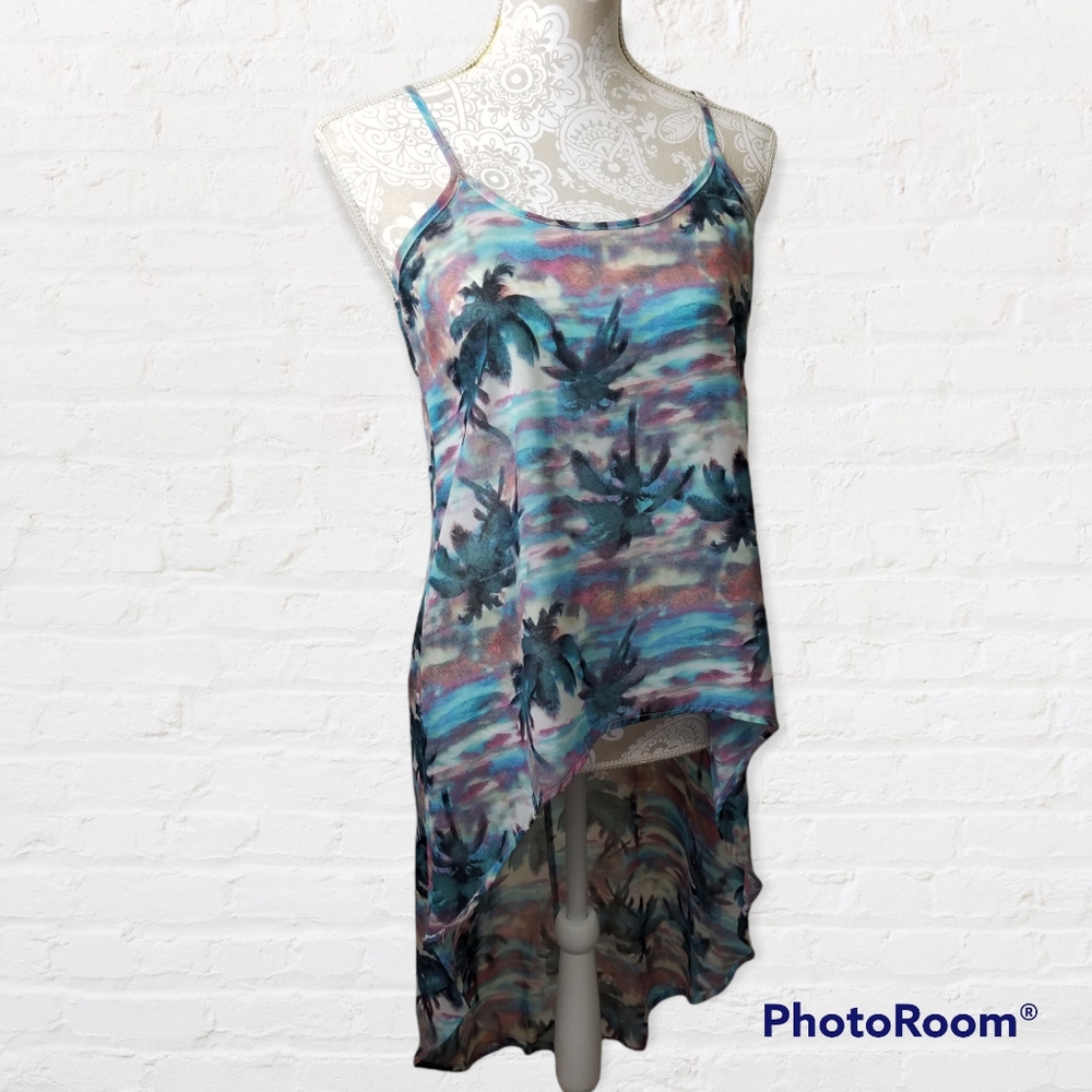 Tropical Palm Tree High-LO Cover-up Size Small